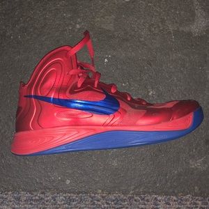 men’s nike hyper fuse red&blue basketball shoes